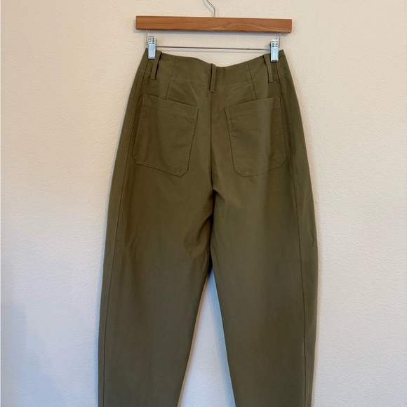 Athleta Skyline High Rise Barrel Leg Pant Women Size 6 In Olive Branch $129 - Picture 8 of 9